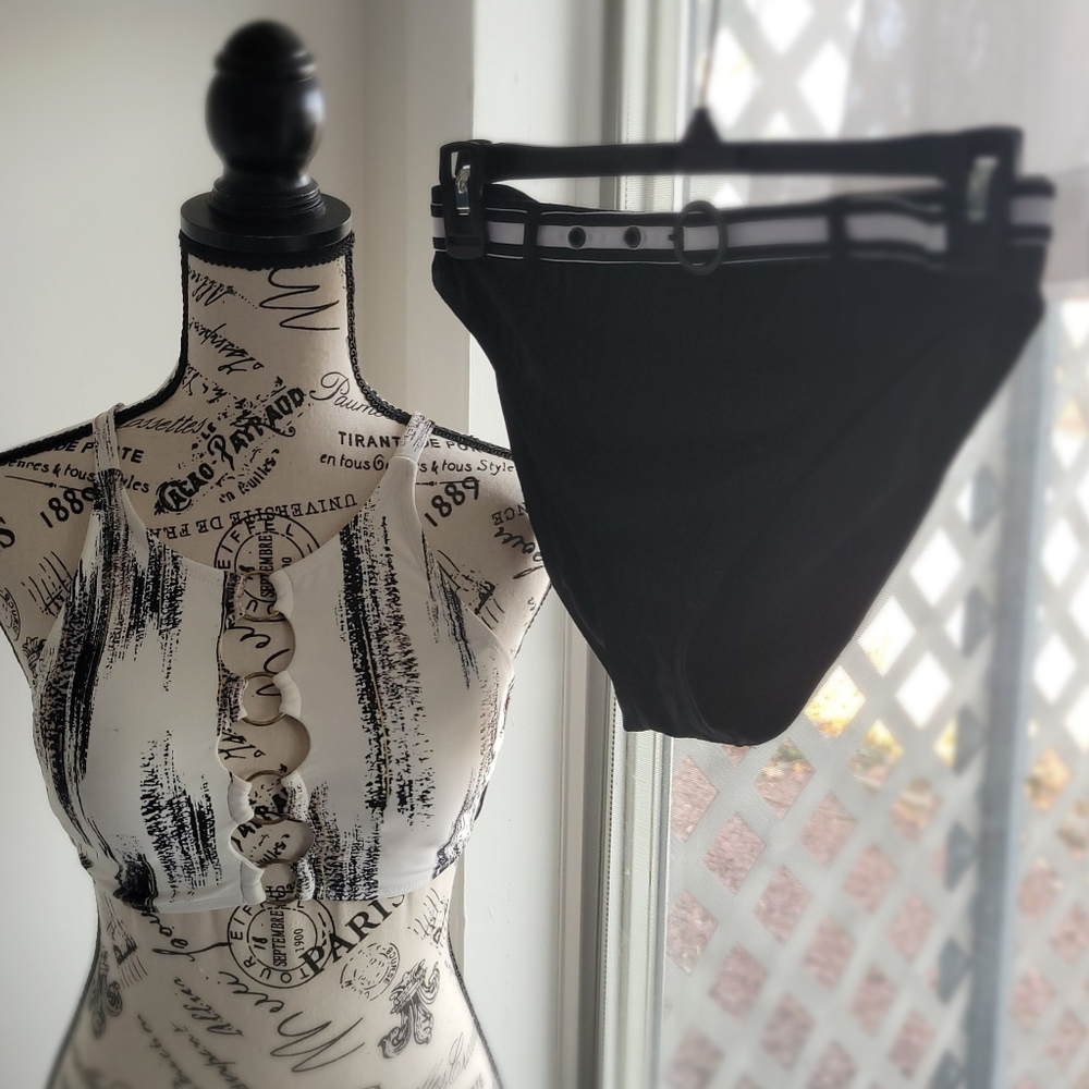 Black High-Waist Bikini Bottom